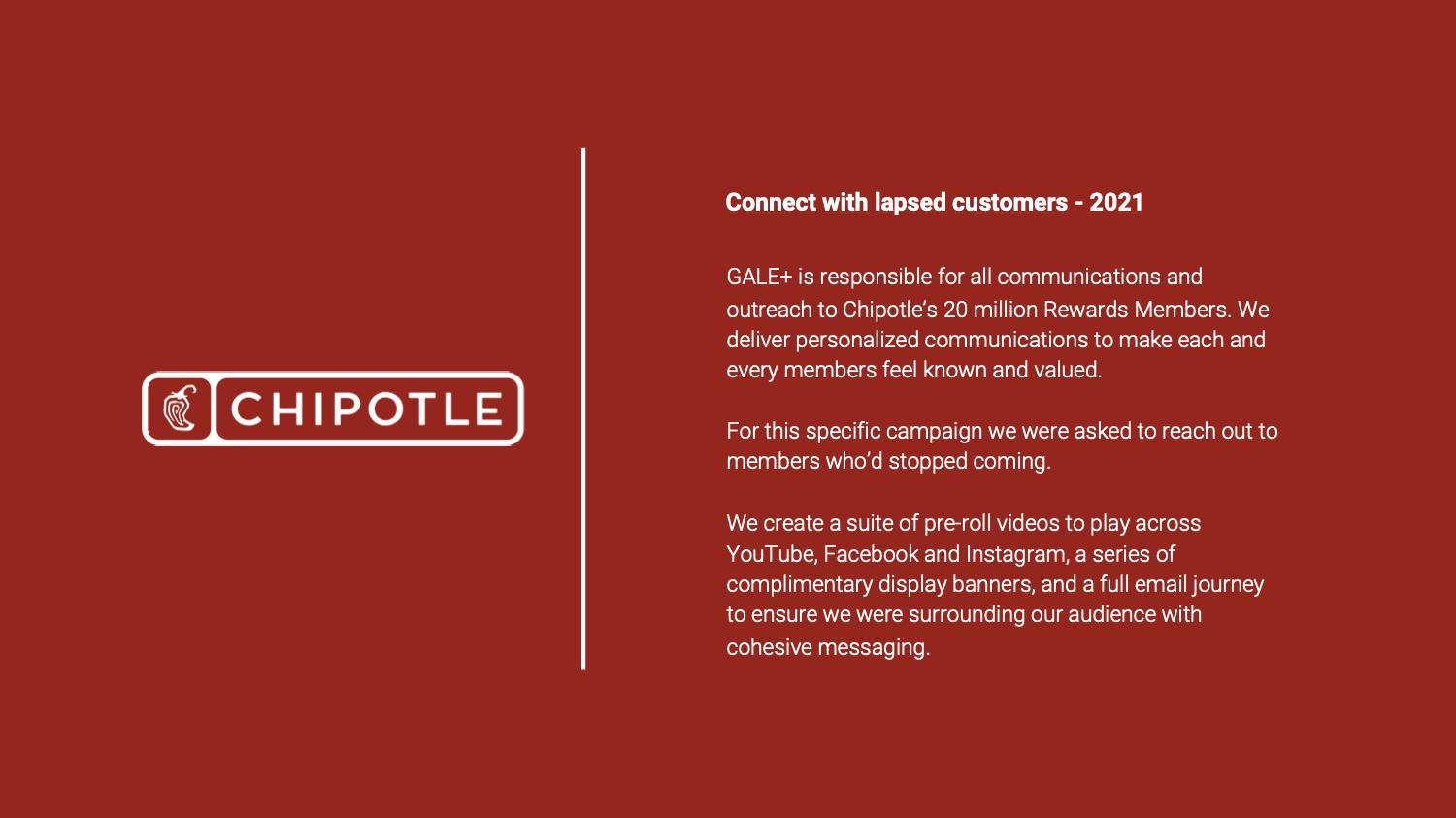GALE+ for Chipotle